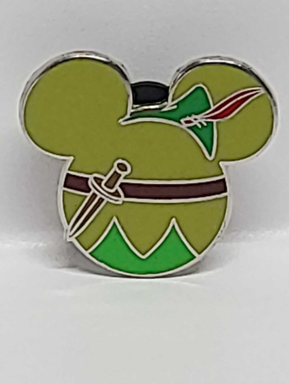 Disney Parks Trading Pin Mickey Mouse Shape Icon Peter Pan Hat Dagger 2011